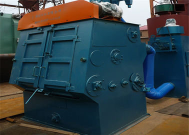 13kw Tumble Belt Shot Blasting Machine , Industrial Shot Blaster Descaling Function