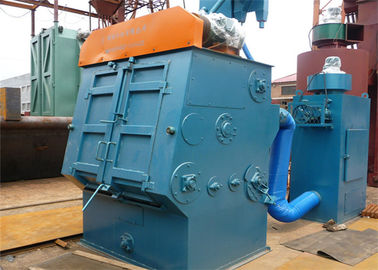 13kw Tumble Belt Shot Blasting Machine , Industrial Shot Blaster Descaling Function